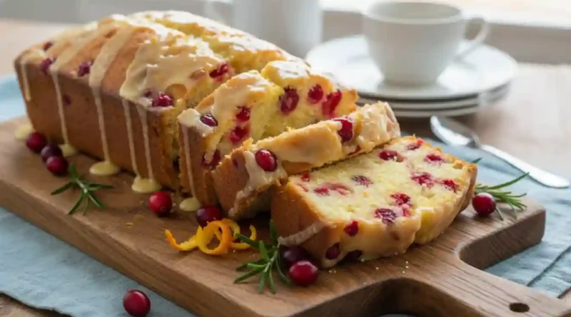 Cranberry Orange Bread - Moist and flavorful loaf with juicy cranberries, perfect for a delightful treat.