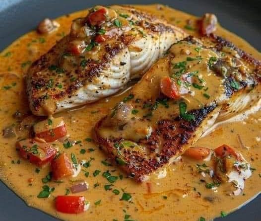 Red Snapper with Creamy Creole Sauce