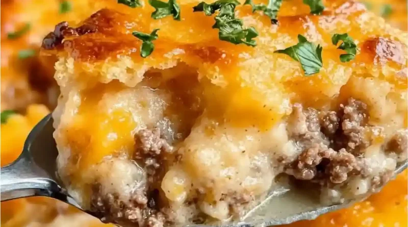 Cheddar Bay Ground Beef Cobbler
