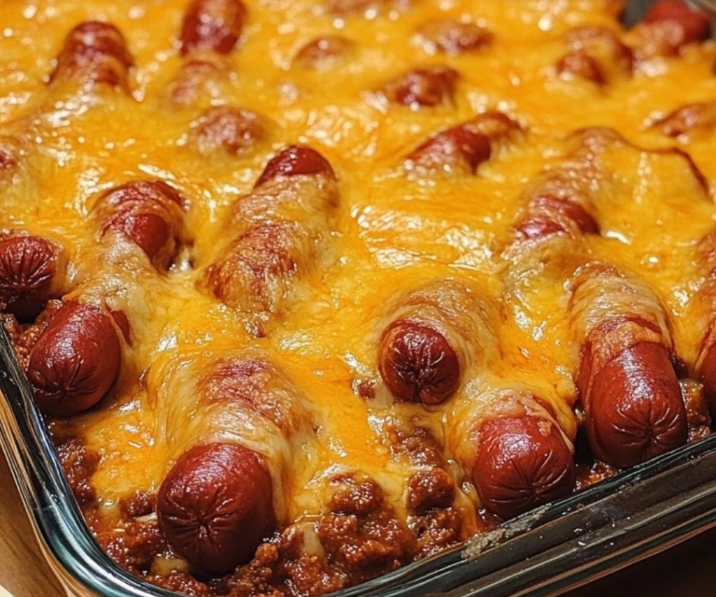 Chili Cheese Dog Casserole