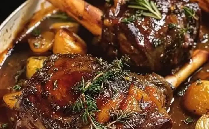 Christmas Braised Lamb Shanks with Herb Infusion