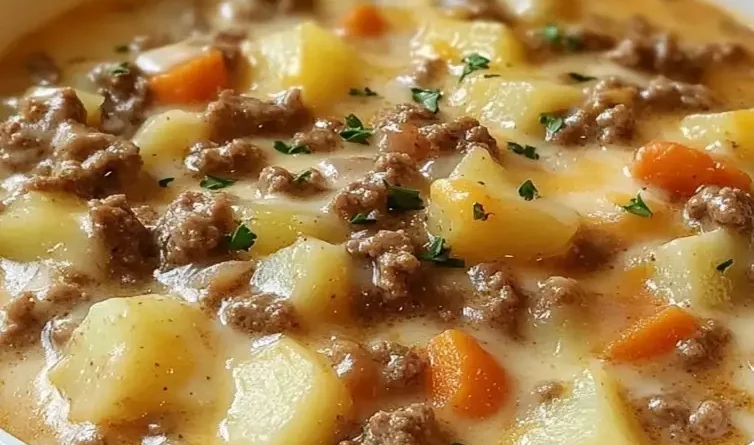 Creamy Potato & Beef Soup