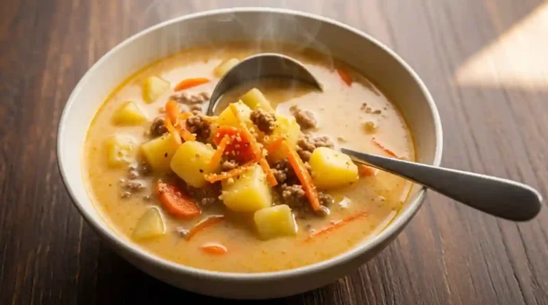 Crockpot Cheeseburger Soup Recipe