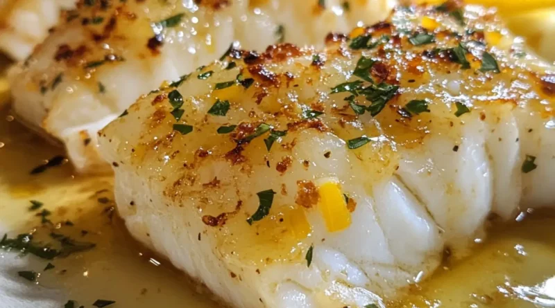 Lemon Butter Baked Cod