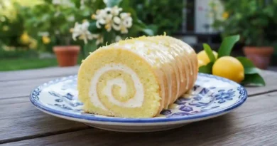 Luscious Lemon Cream Roll Cake
