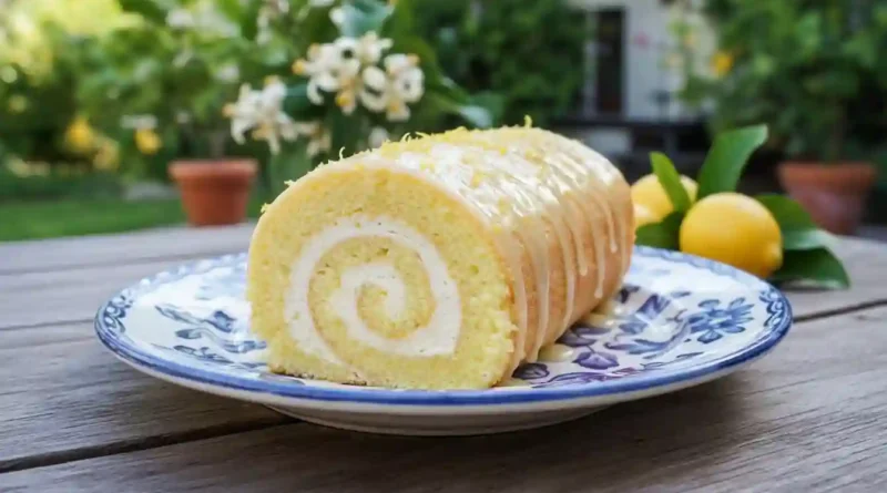 Luscious Lemon Cream Roll Cake