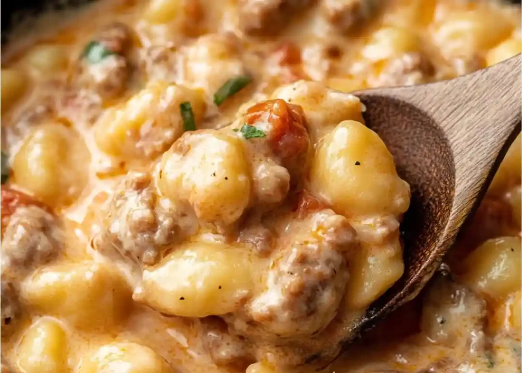 One Pan Creamy Gnocchi with Sausage