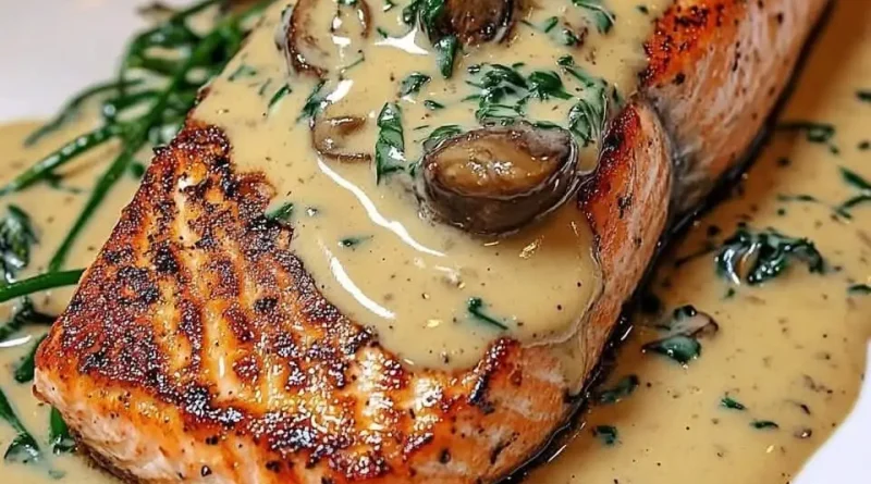 Pan-Seared Salmon with Creamy Florentine Sauce
