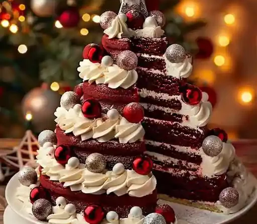 Red Velvet Tree Cake