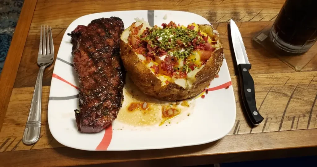 Steak and Loaded Baked Potato Recipe