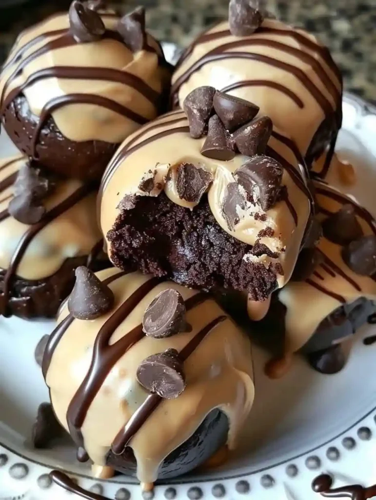Homemade Cookie Dough Brownie Bombs