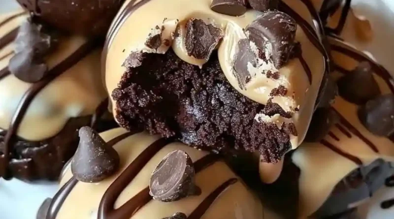 Homemade Cookie Dough Brownie Bombs