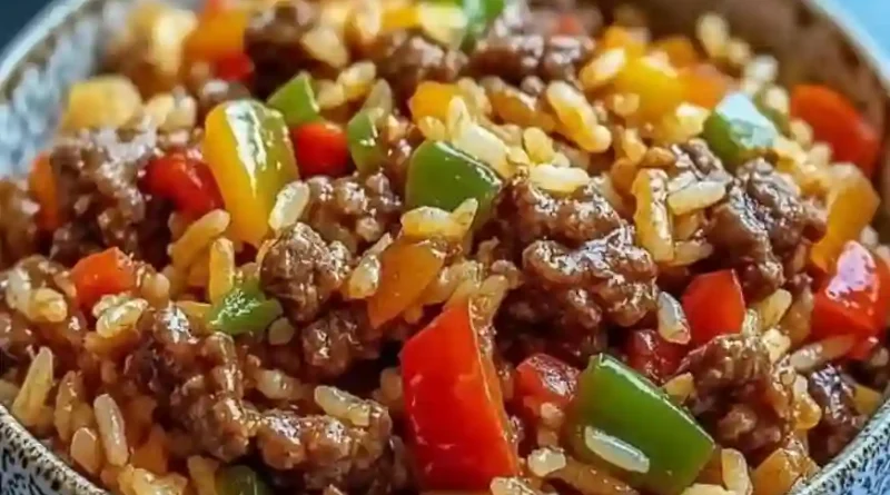 Beef and Pepper Rice Bowl