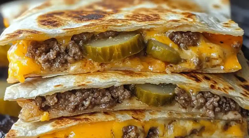 Blackstone Cheeseburger Quesadilla Recipe