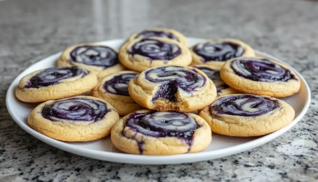 Blueberry Cheesecake Swirl Cookies