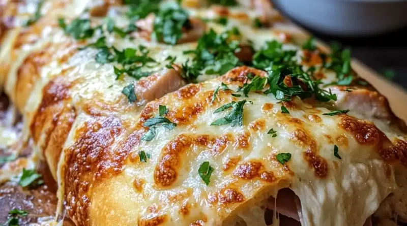 Chicken Cordon Bleu Stromboli