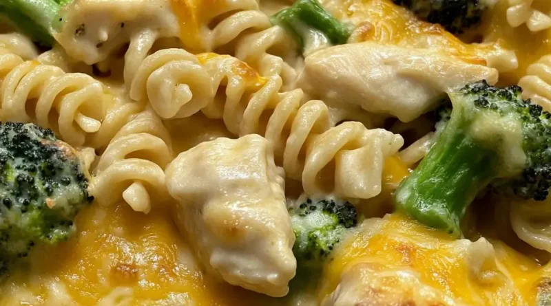 Chicken and Broccoli Baked Alfredo