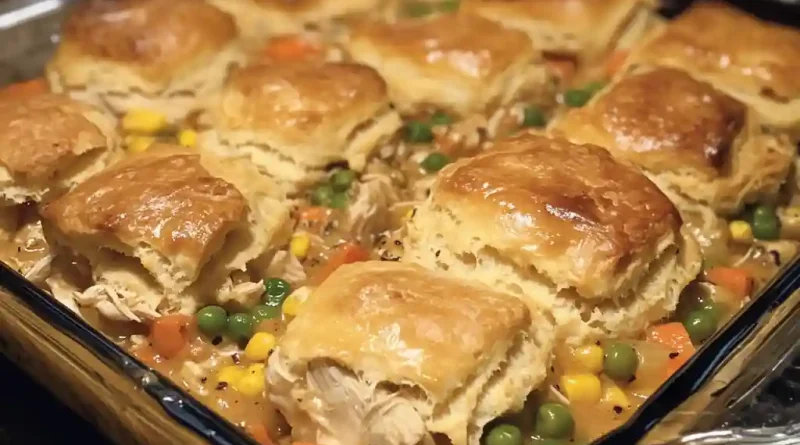 Easy Chicken Cobbler with Biscuits