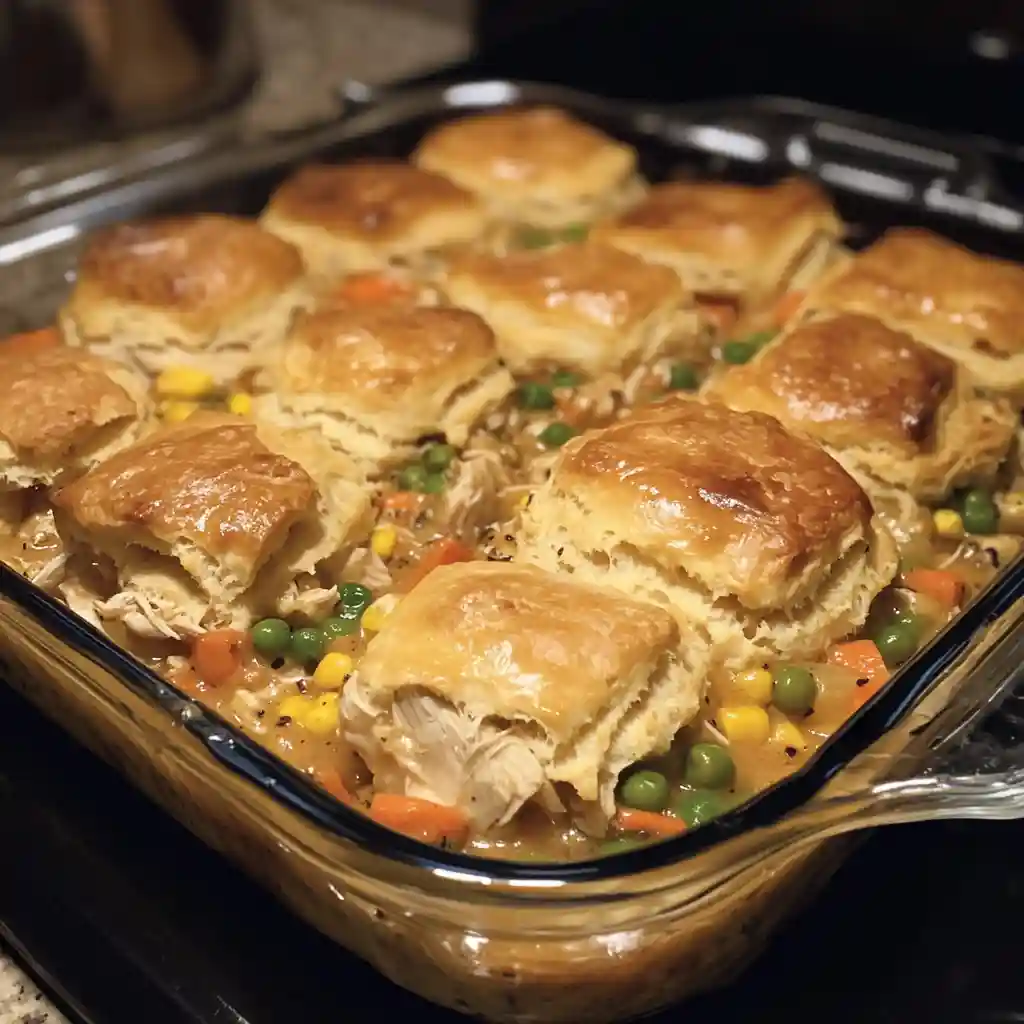 Easy Chicken Cobbler with Biscuits