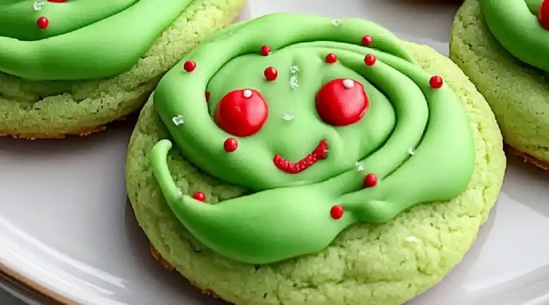 Festive Grinch Cookies