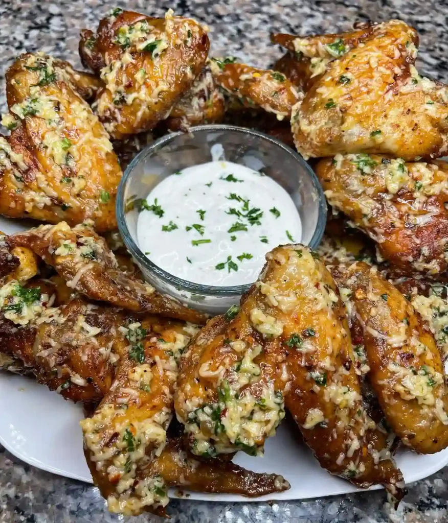 Garlic Parmesan wings