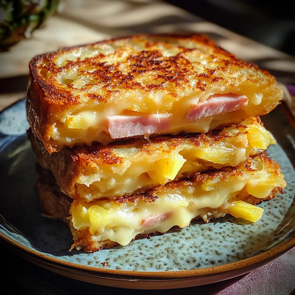Hash Brown Hawaiian Toastie