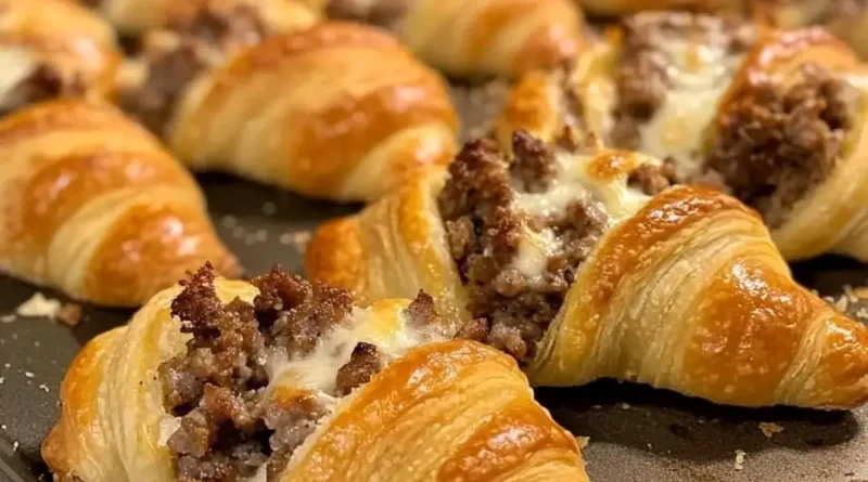 Rotel Sausage and Cream Cheese Crescents