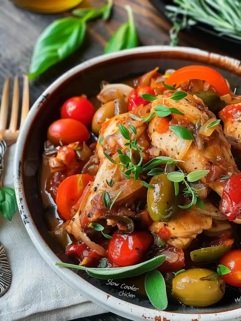 Slow Cooker Mediterranean Chicken