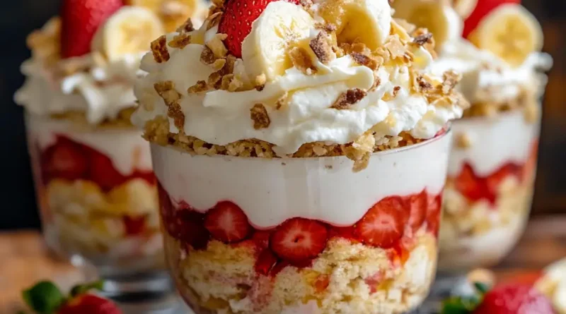 Strawberry Cheesecake Banana Pudding