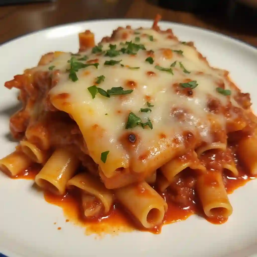 Baked Ziti with Ground Beef and Ricotta