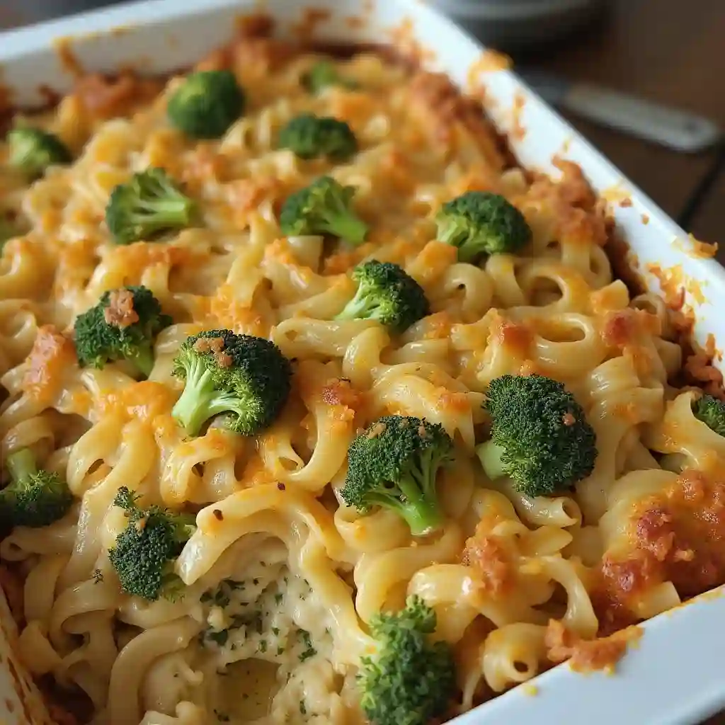 Cheesy Chicken and Broccoli Pasta Bake