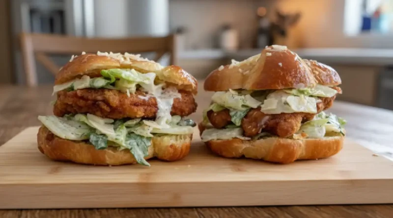 Chicken Caesar Croissant Sandwich Recipe