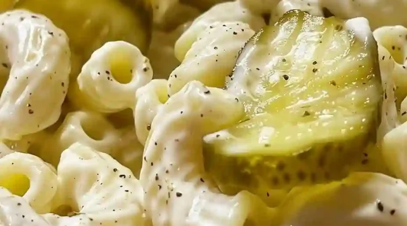 Classic Dill Pickle Macaroni Salad