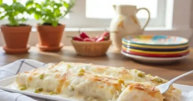 Creamy White Chicken Enchiladas