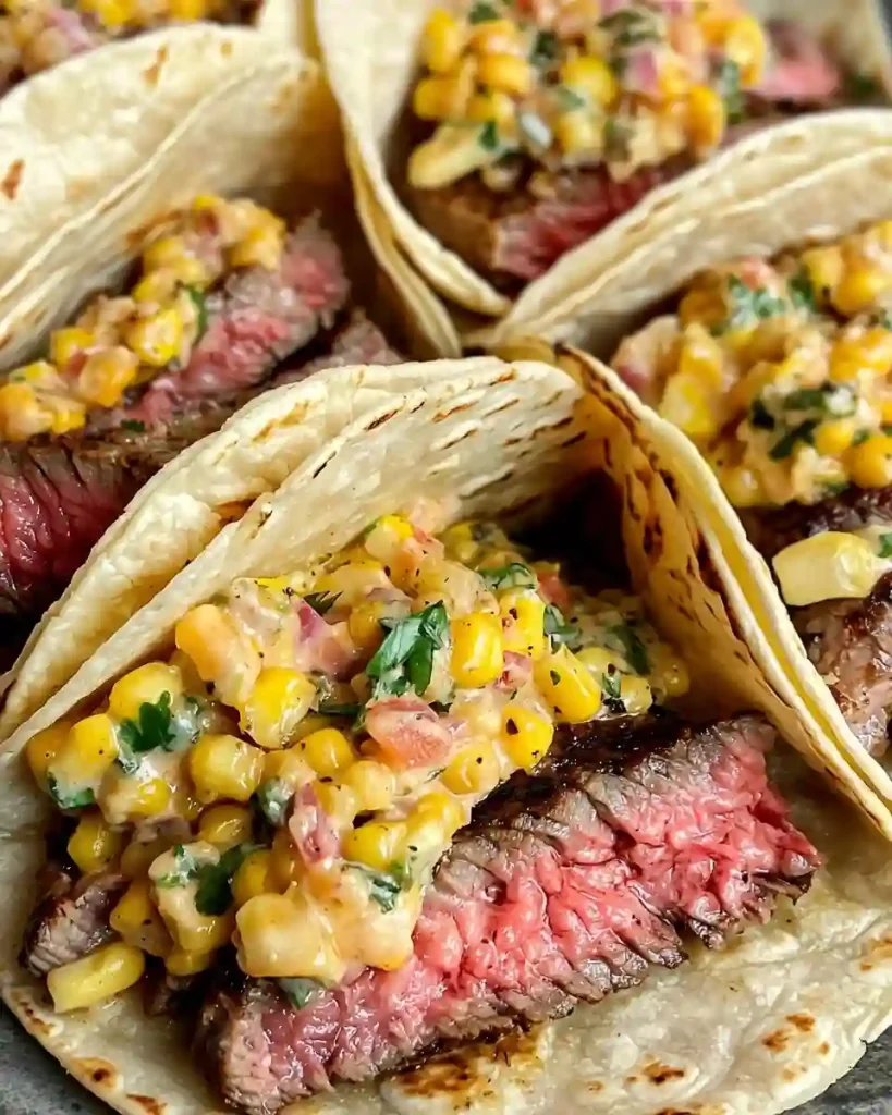 Grilled Steak Elote Tacos