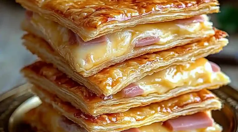Ham & Cheese Puff Pastry Squares