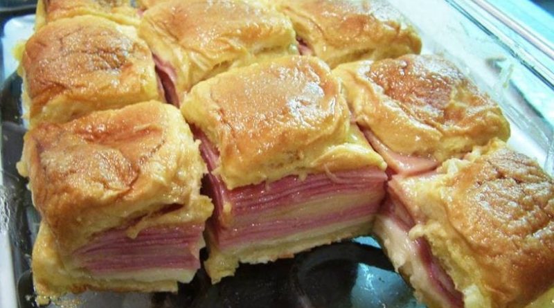 Hawaiian Baked Ham and Swiss Sandwiches