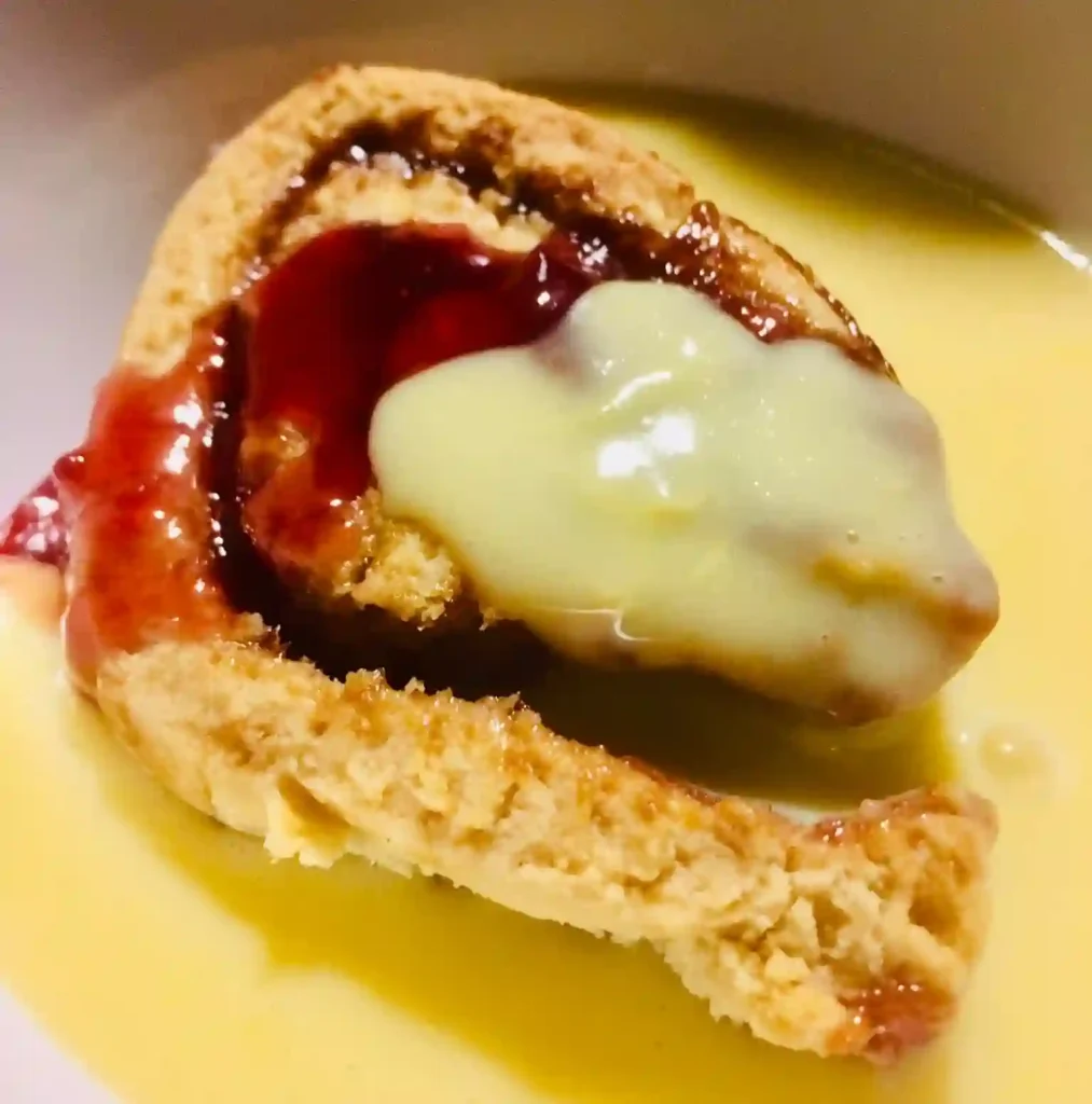 Jam Roly Poly with Custard