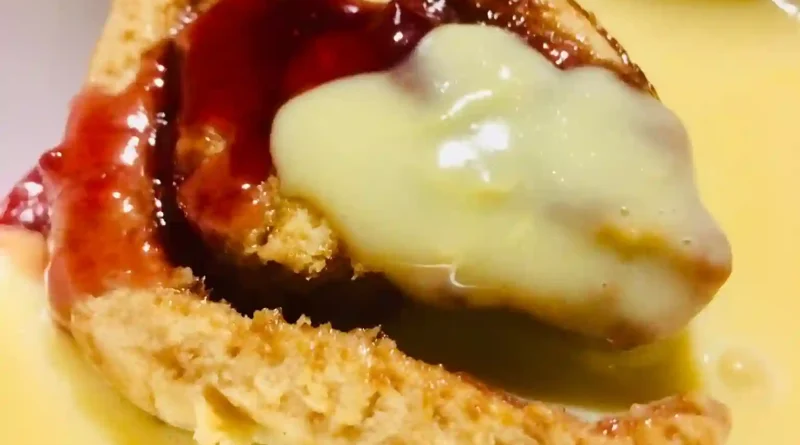 Jam Roly Poly with Custard
