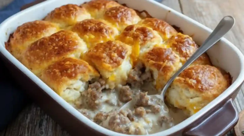 Biscuit and Gravy Casserole
