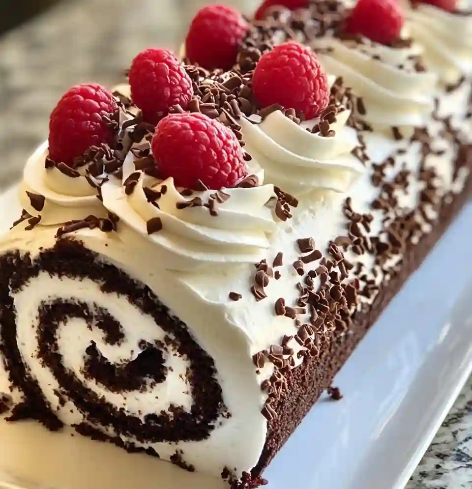 Black Forest Cream Roll Cake