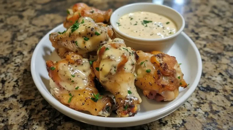 Creamy Garlic Parmesan Chicken Wings Recipe