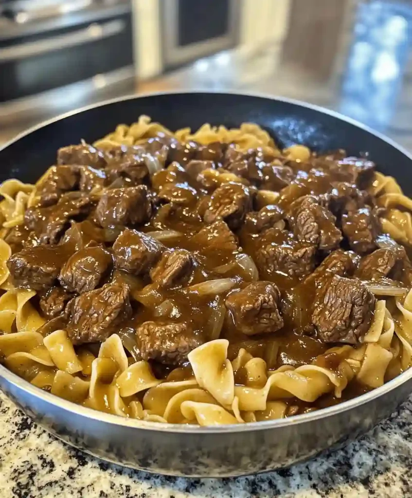French Onion Beef and Noodles