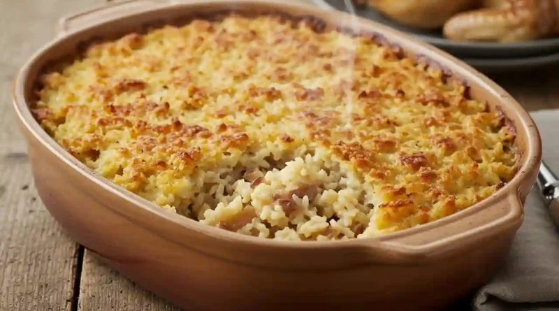 French Onion Rice Bake