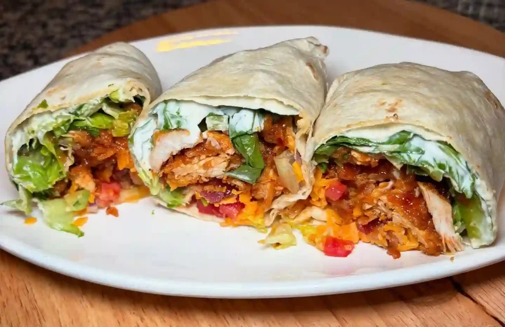 Hot Honey Chicken Bacon Ranch Wraps