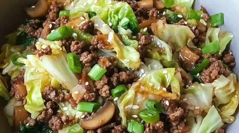 Low-Carb Cabbage and Beef Stir Fry