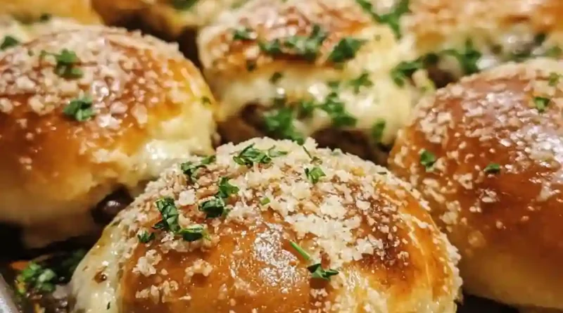 Garlic Parmesan Cheeseburger Bombs