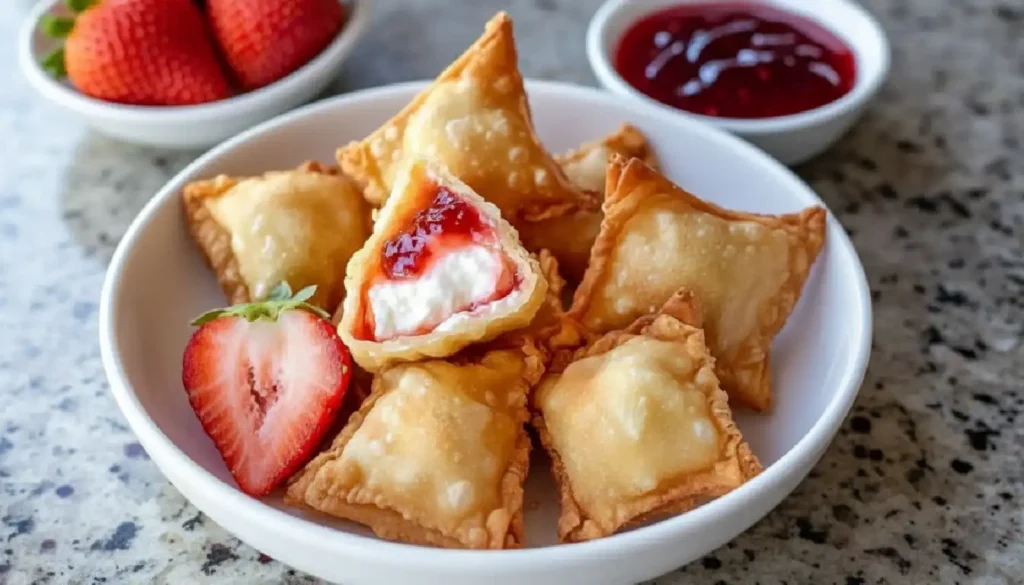 Strawberry Cheesecake Wonton