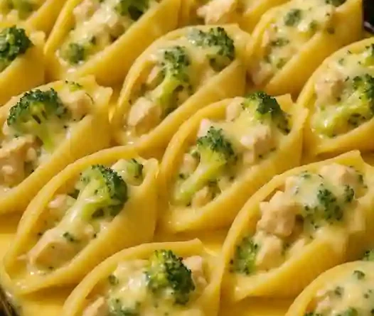Cheesy Chicken & Broccoli Stuffed Shells