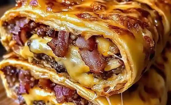 Garlic Butter Bacon Cheeseburger Rollups
